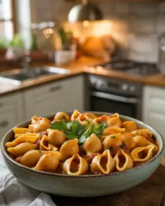 Deliciously Easy Creamy Beef and Shells in One Pot