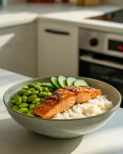 Delicious Teriyaki Salmon Bowl (Air Fryer or Oven) Recipe