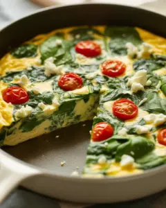 Delicious Spinach Feta Frittata Recipe