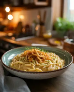 Deliciously Cozy French Onion Chicken Orzo Casserole Recipe