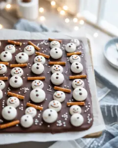 Snowman Chocolate Bark Recipe