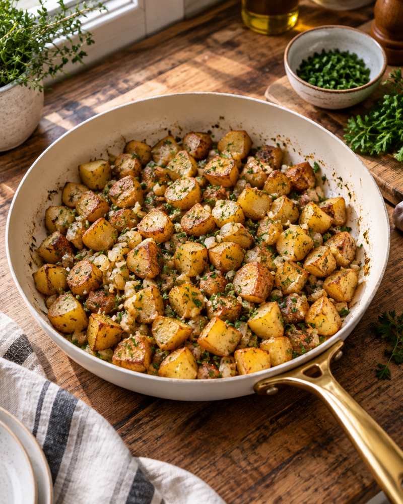 Easy Breakfast Potatoes Recipe — Crispy Skillet
