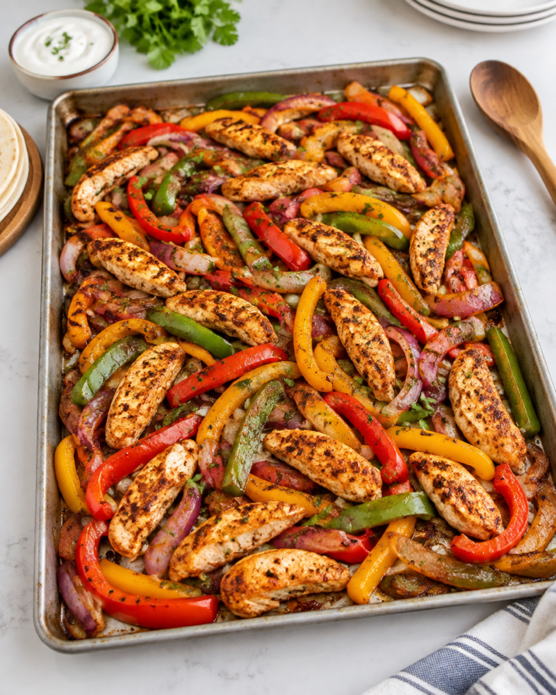 Easy Chicken Fajita Bake — One Pan Casserole
