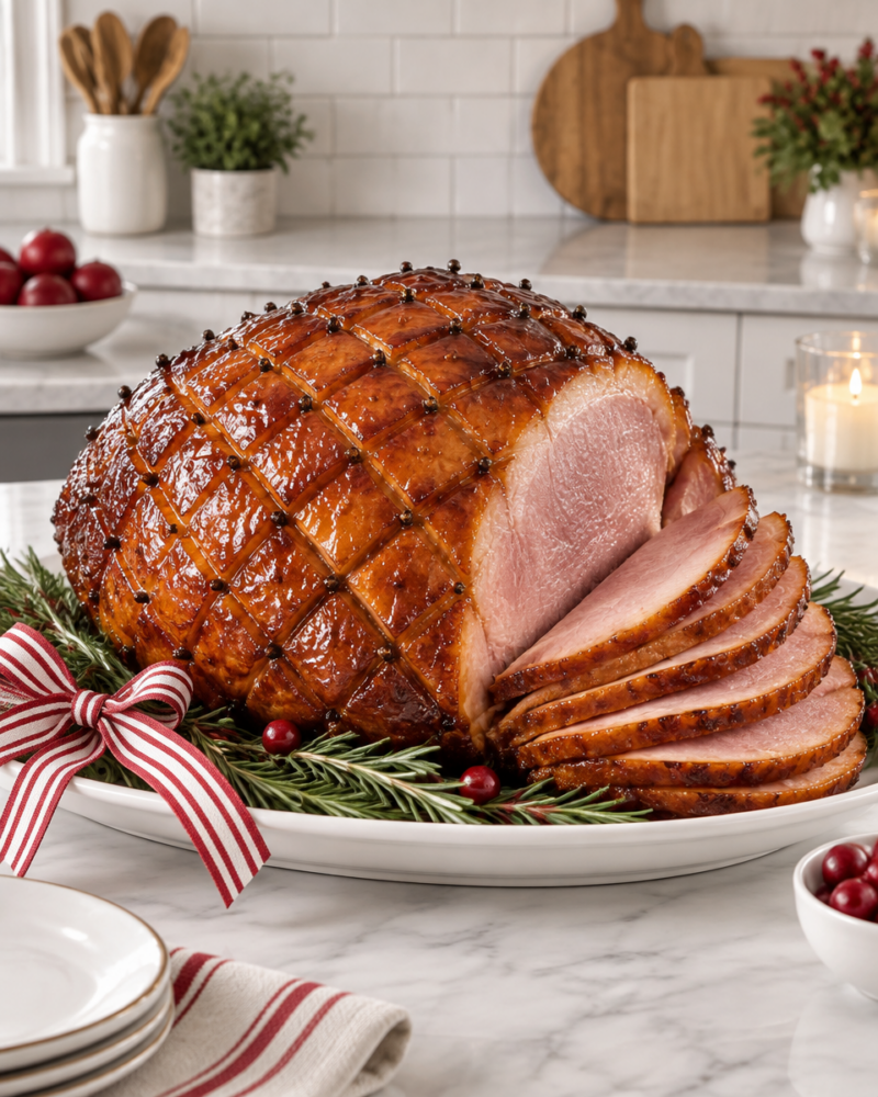 Easy Honey Baked Ham Recipe — Glazed Brown Sugar