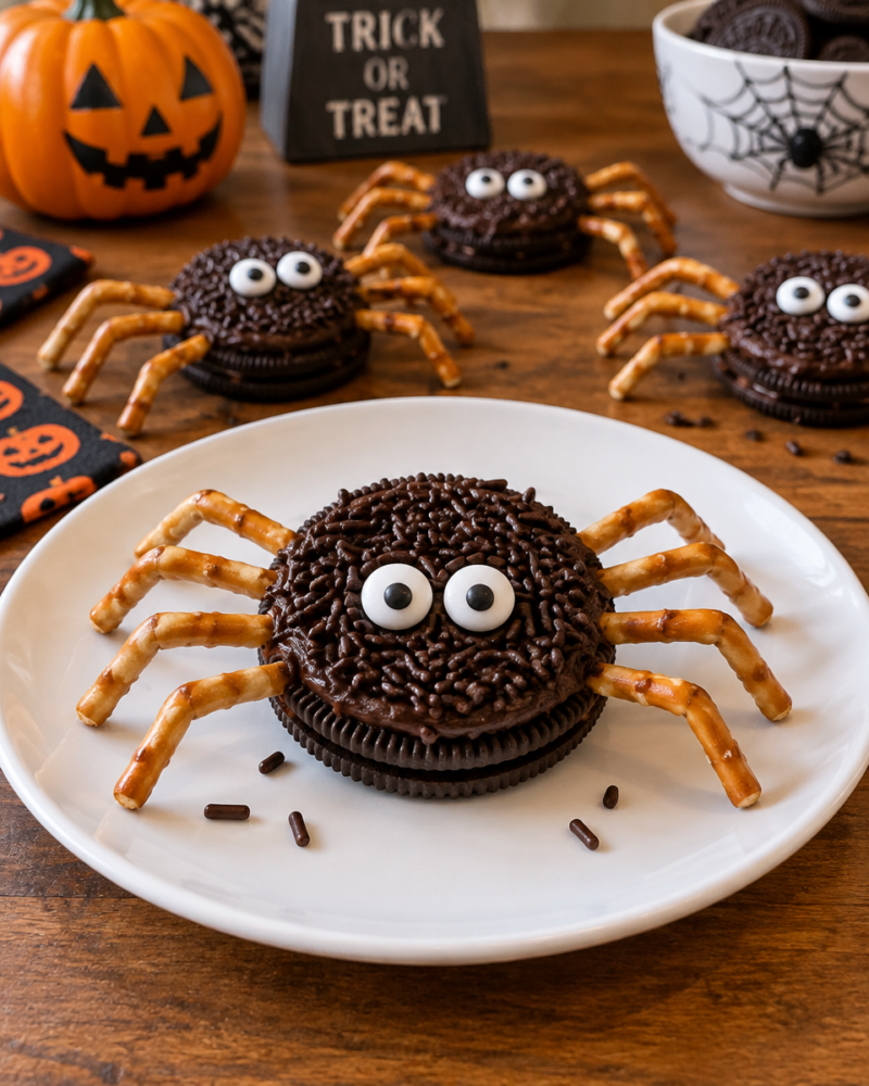 Easy Spider Cookies — Halloween Oreo