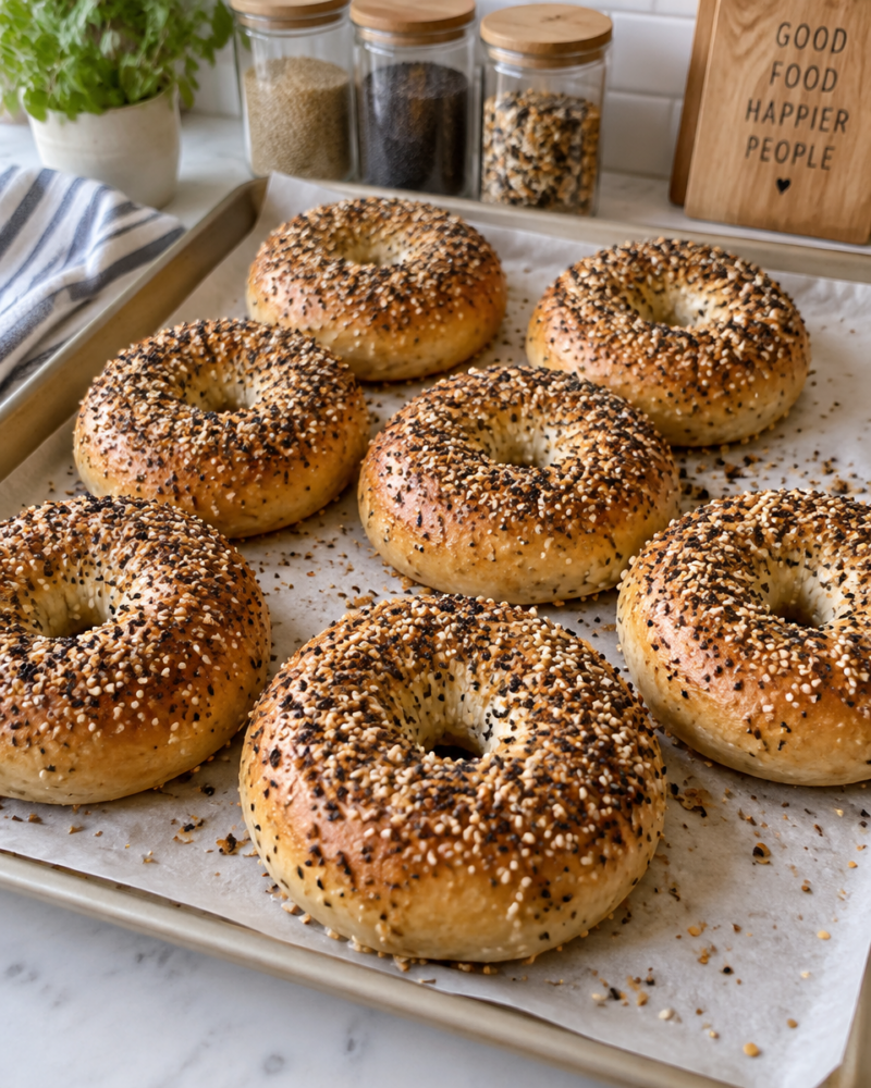 Easy Homemade Bagel Recipe — Everything Style