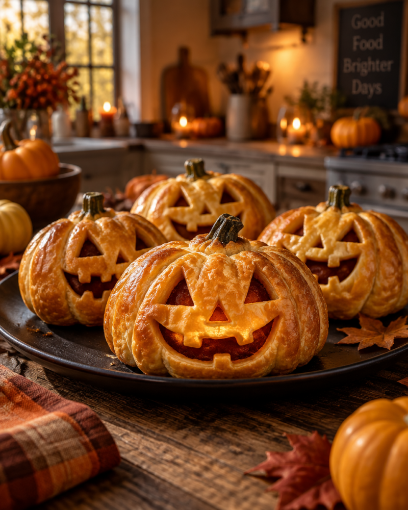Easy Cream Puff Recipe — Halloween Jack-o-Lantern