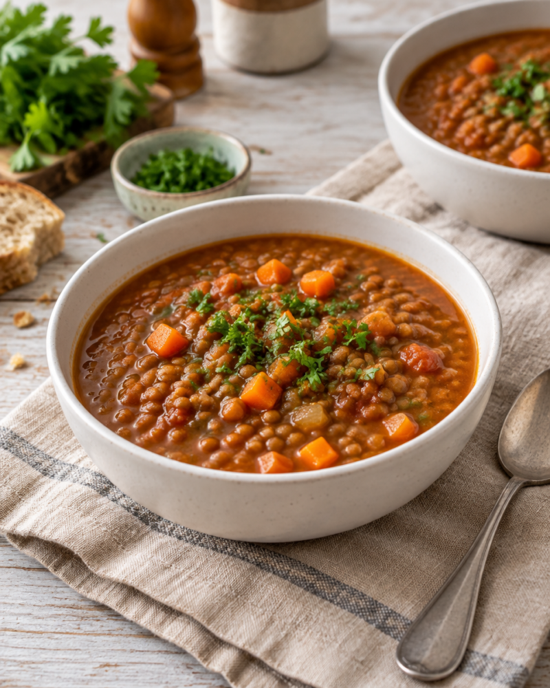 Easy Lentil Soup Recipe — Vegetable