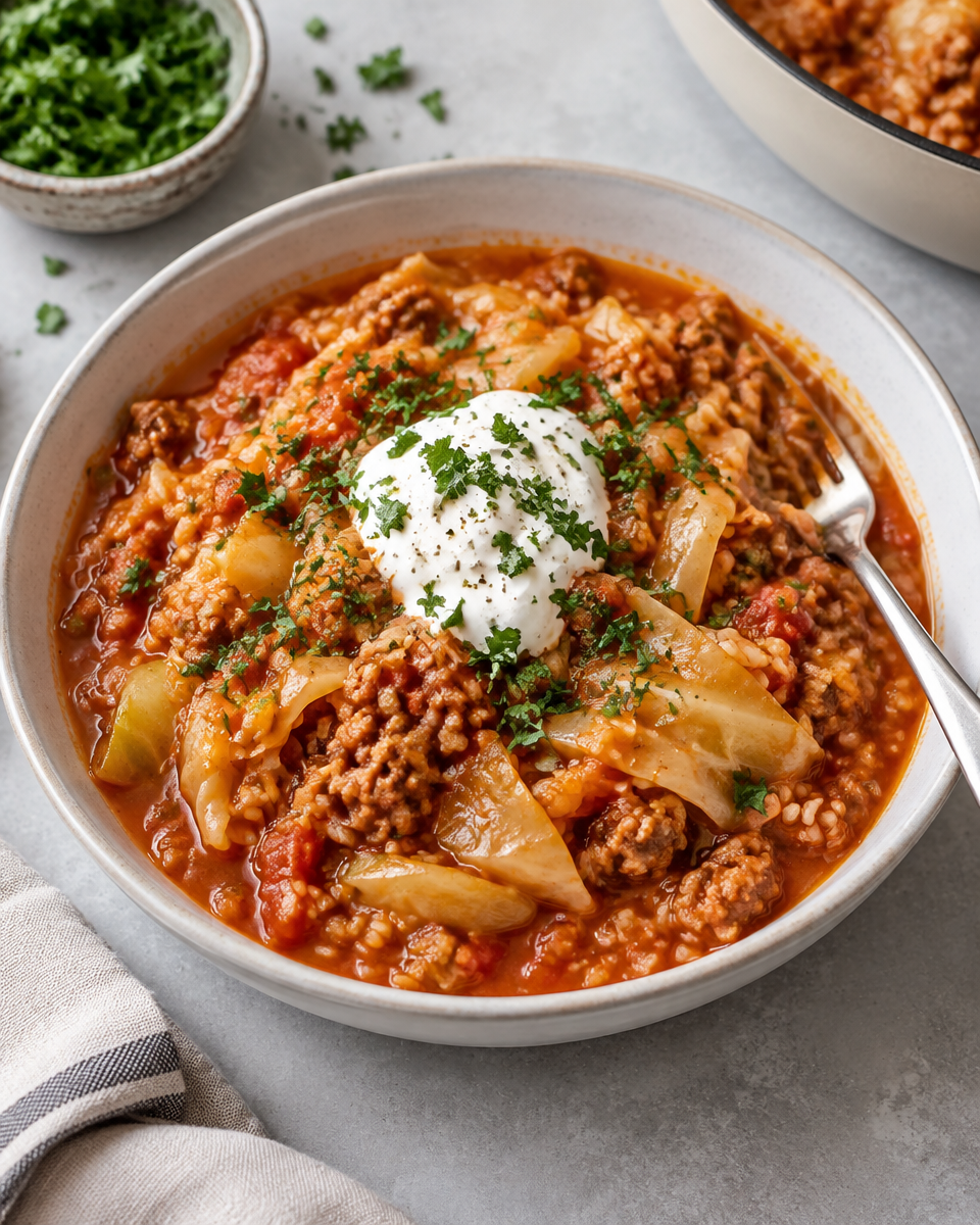 Easy Unstuffed Cabbage Rolls Recipe