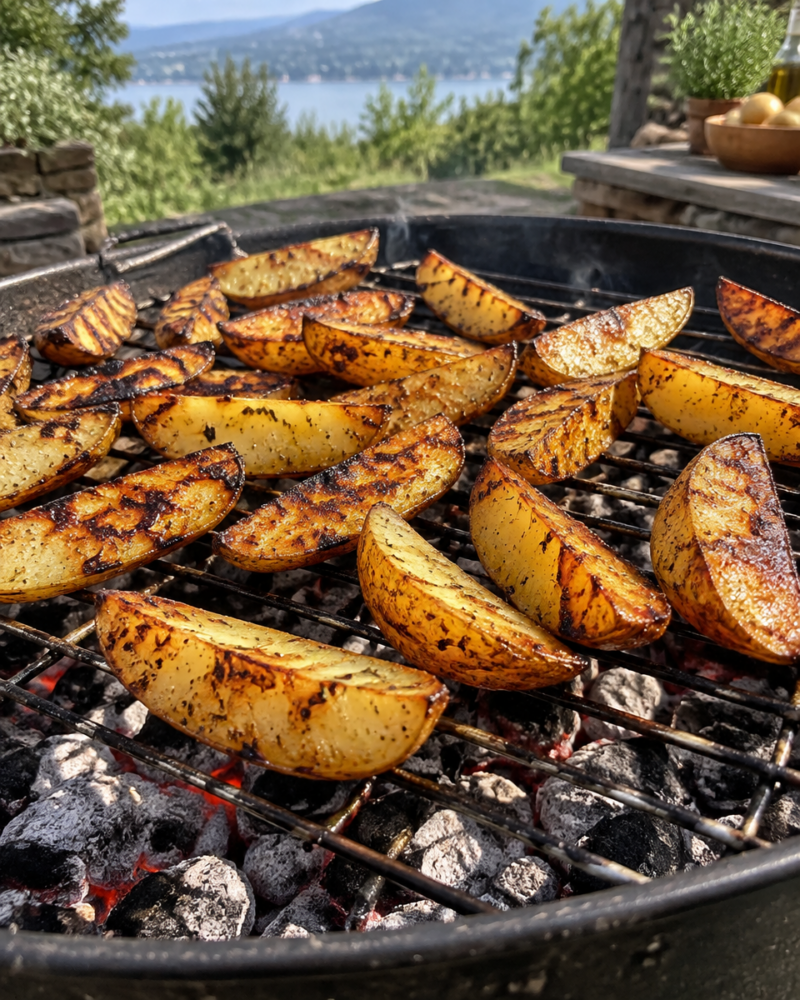 Easy Grilled Potatoes Recipe — Foil and Wedges