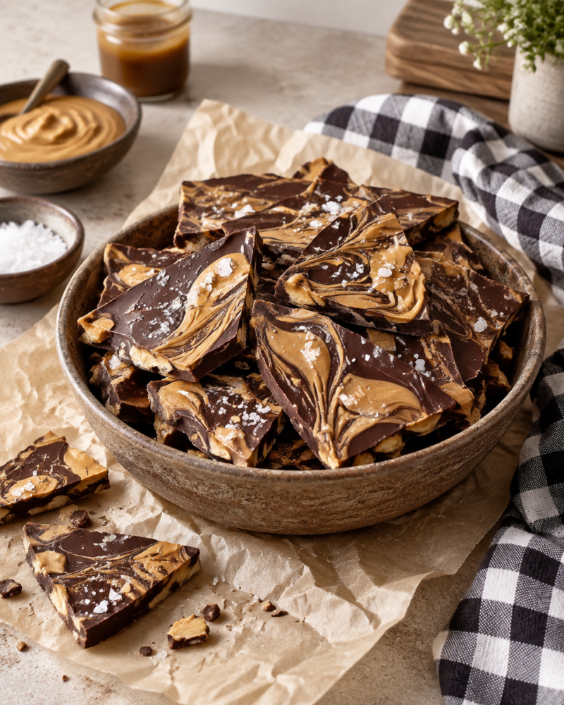 Easy Chocolate Peanut Butter Bark Recipe