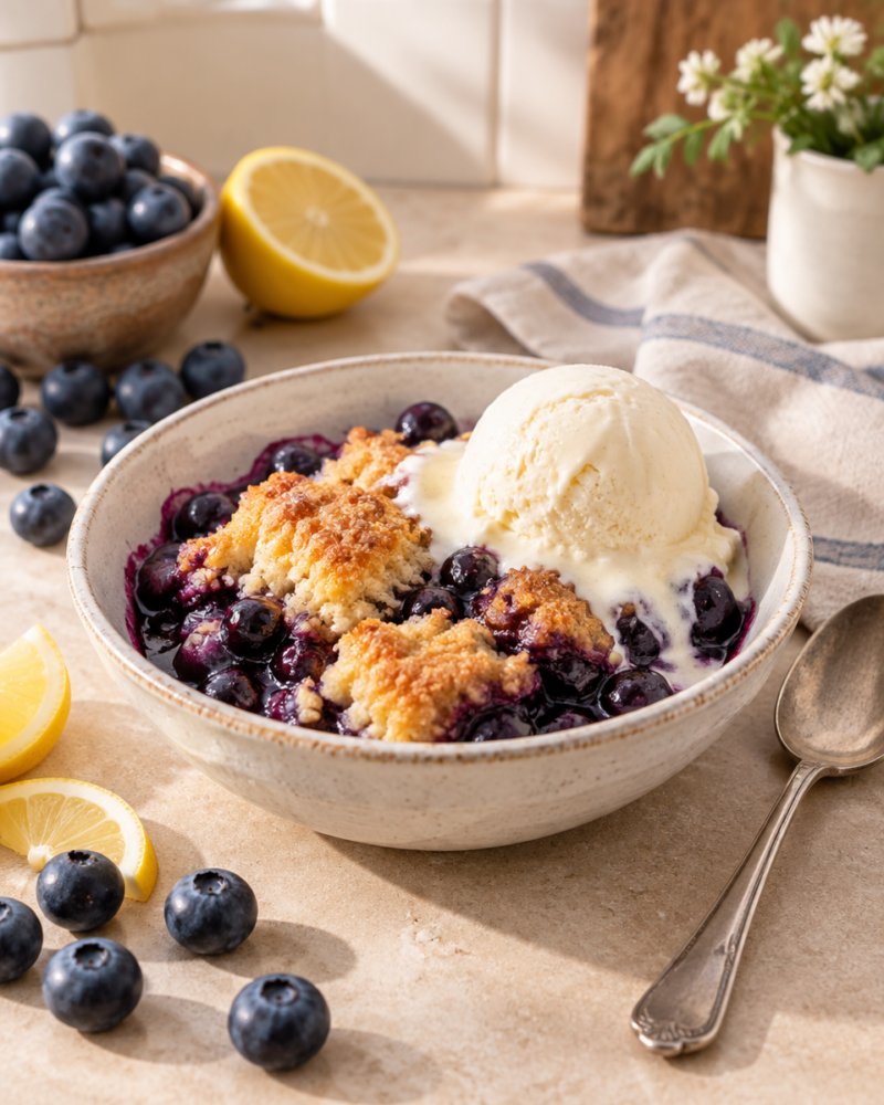 Easy Blueberry Dump Cake Recipe — Lemon Cream Cheese