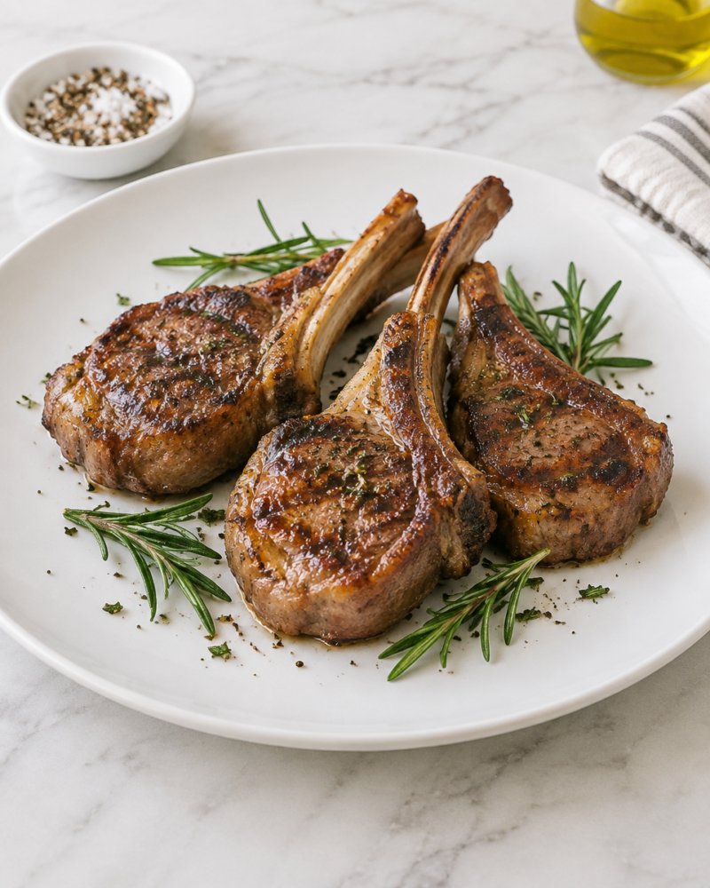 Rosemary Garlic Grilled Lamb Chops Recipe