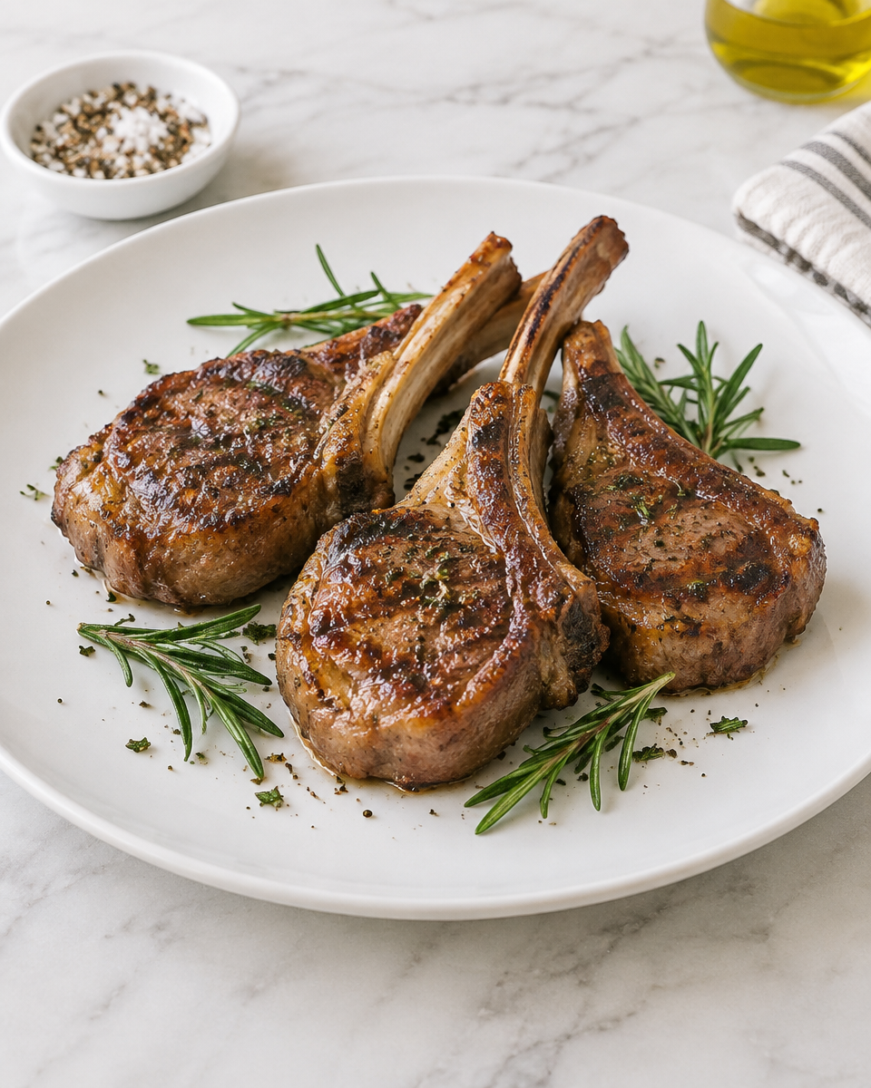 Rosemary Garlic Grilled Lamb Chops Recipe