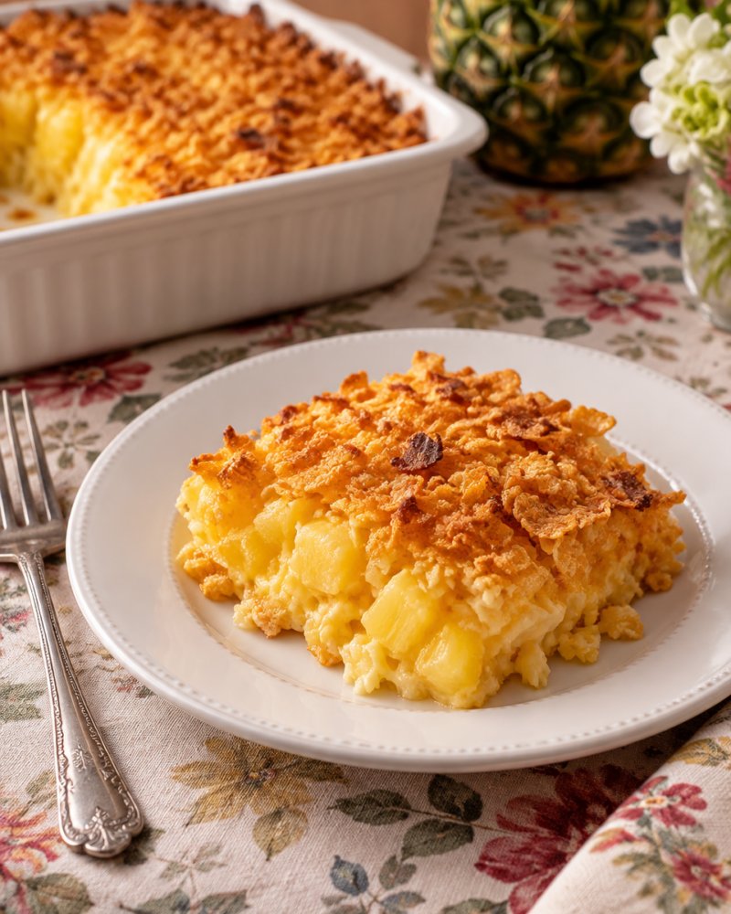 Easy Baked Pineapple Casserole Recipe