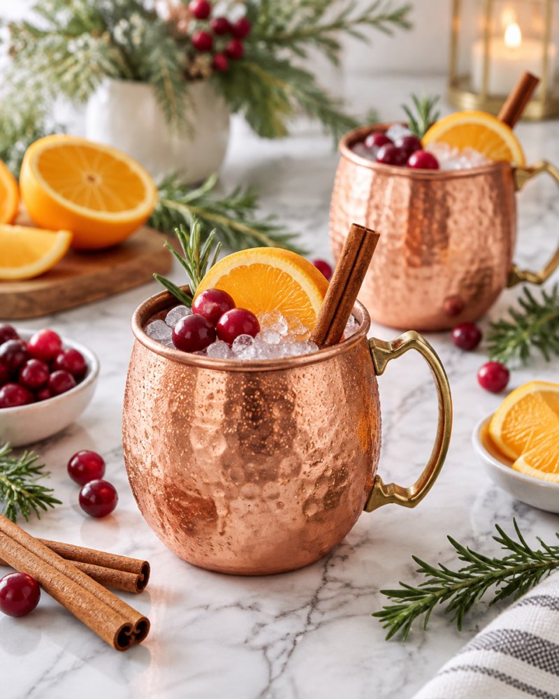 Easy Cranberry Mule Mocktail Recipe