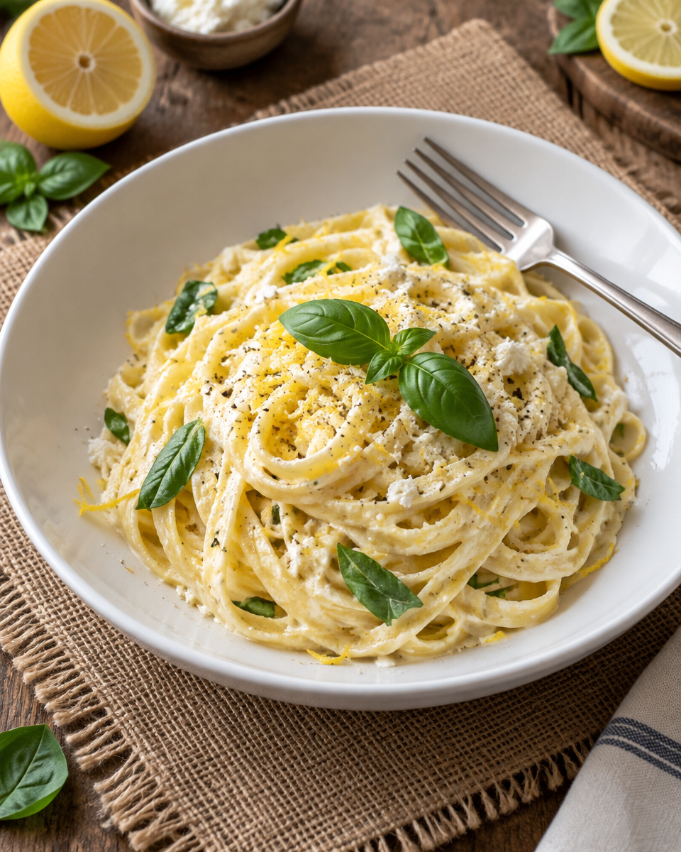 Easy One-Pot Lemon Ricotta Pasta