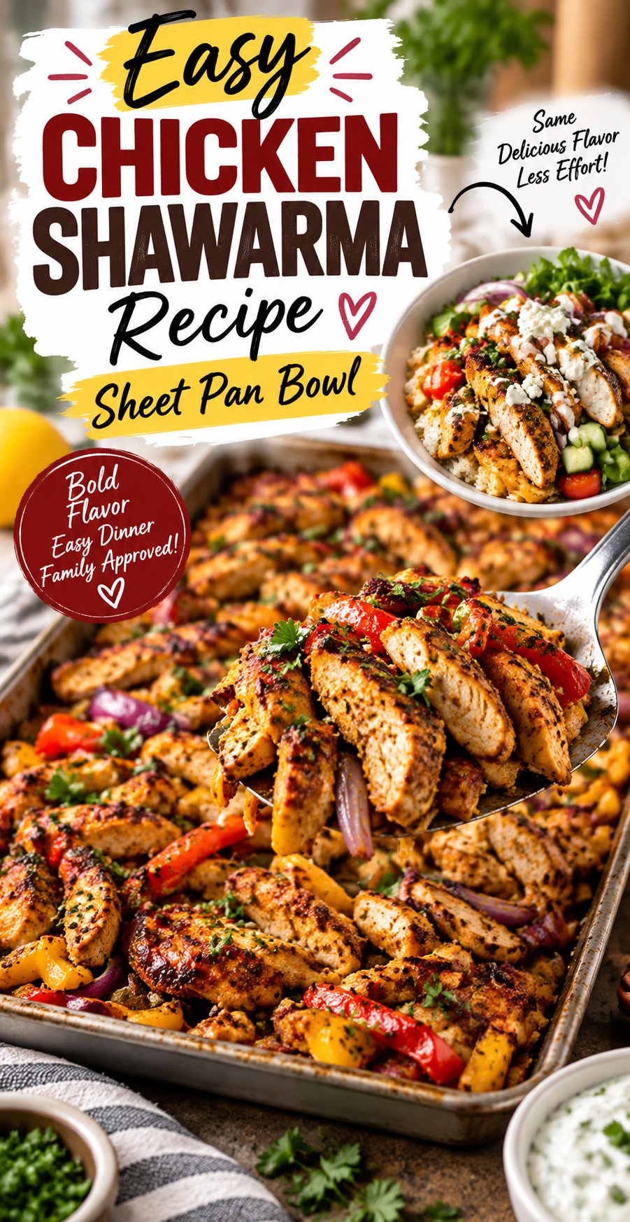 Easy Chicken Shawarma Recipe — Sheet Pan Bowl