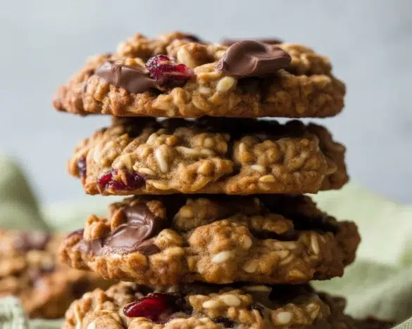 Healthy breakfast cookies made with oats, bananas, and natural sweeteners.