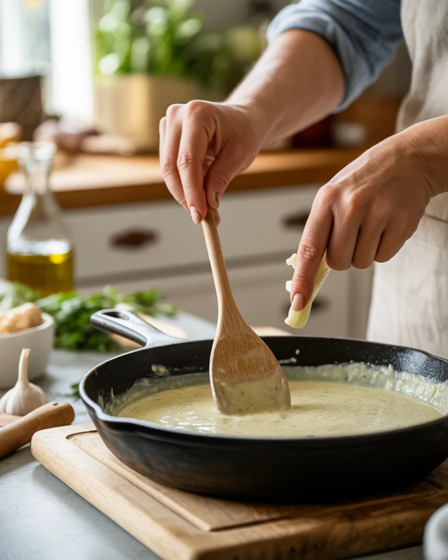 Easy Steak with Garlic Cream Sauce