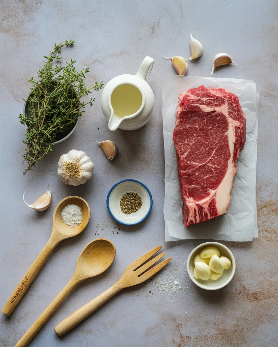 Easy Steak with Garlic Cream Sauce
