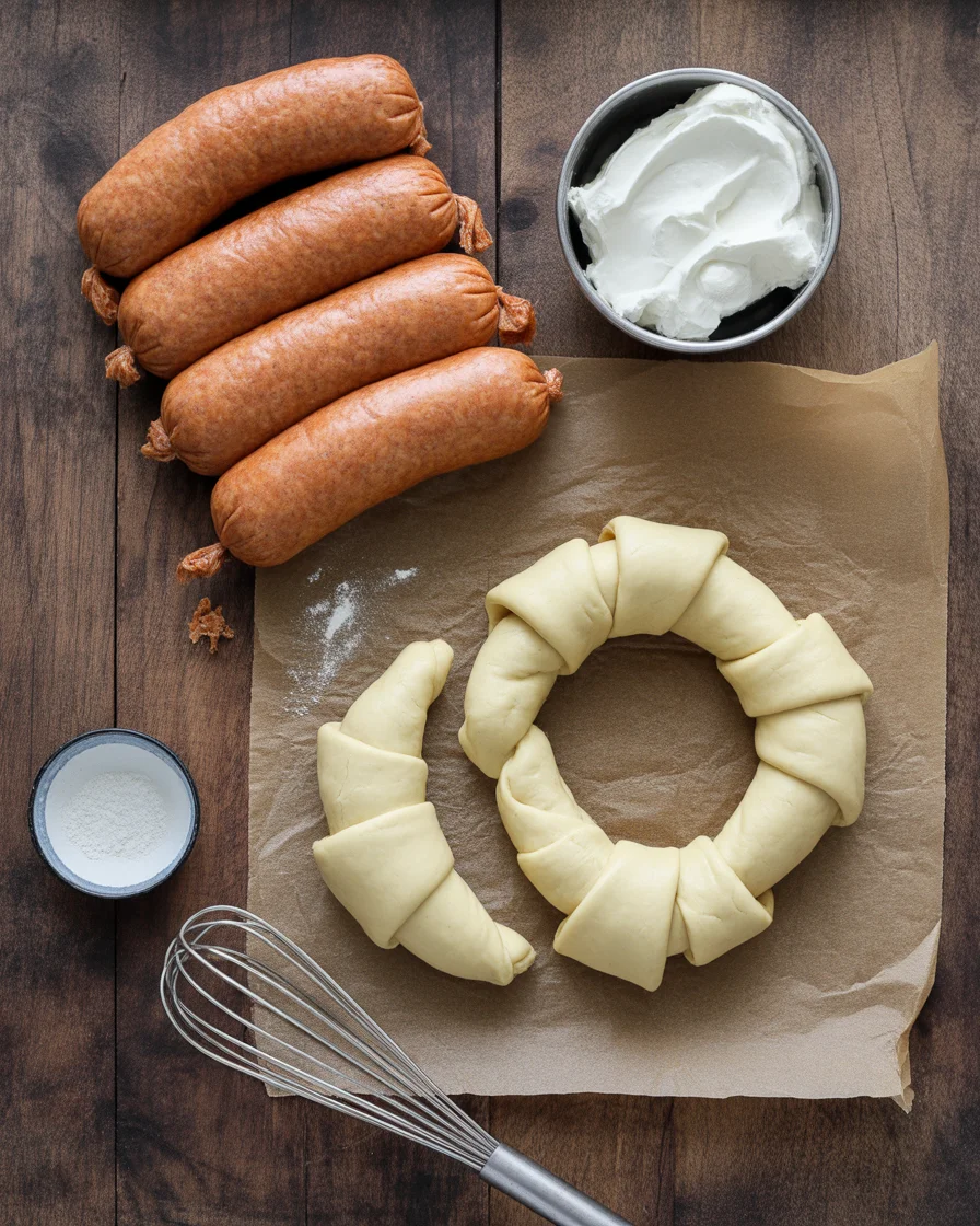 Easy Sausage Cream Cheese Crescent Bake