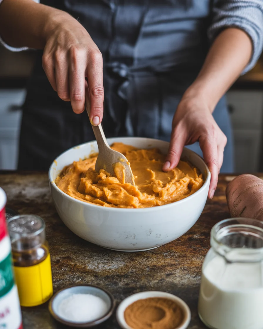 Deliciously Creamy Sweet Potato Casserole with Praline Topping