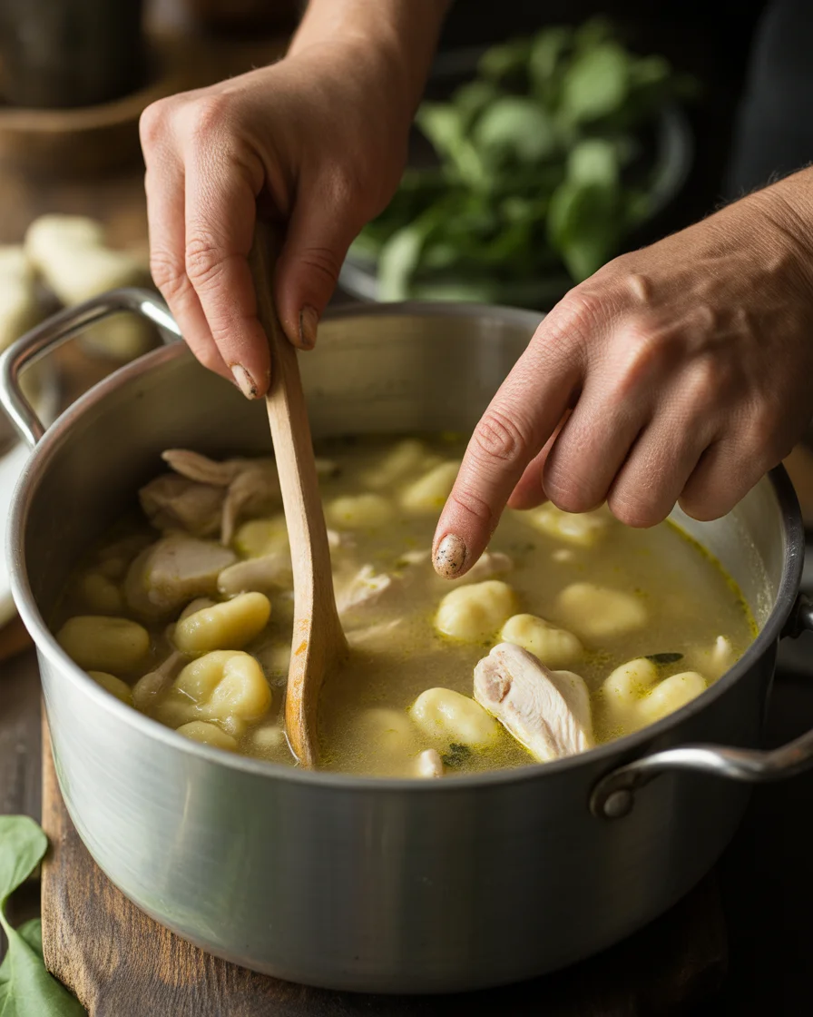 One Pot Gnocchi Chicken Pot Pie