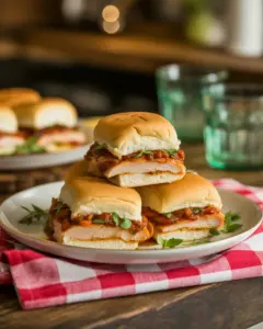 Deliciously Easy Crockpot Cranberry BBQ Turkey Sliders