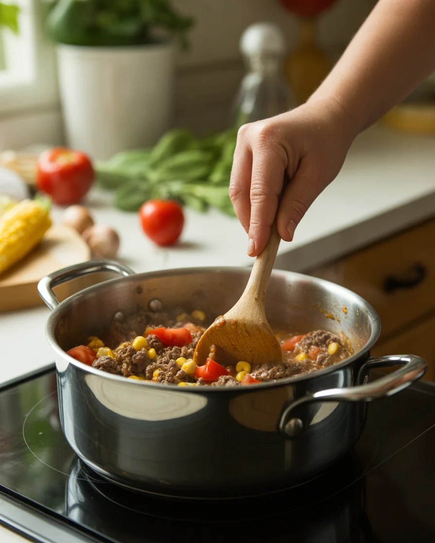 Mexican Ground Beef Casserole with Rice