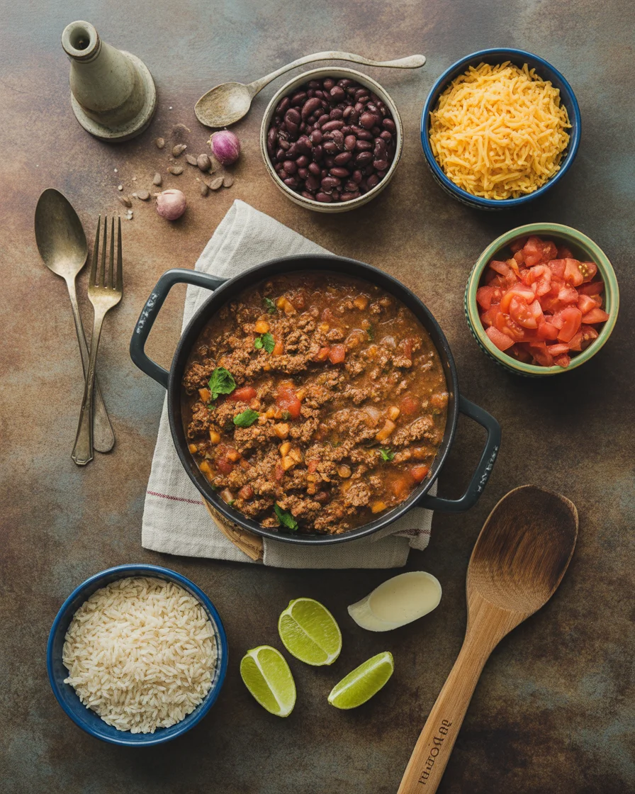 Satisfying Mexican Ground Beef Casserole with Rice for Dinner