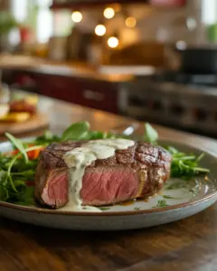 Savor This Steak with Creamy Peppercorn Sauce Recipe
