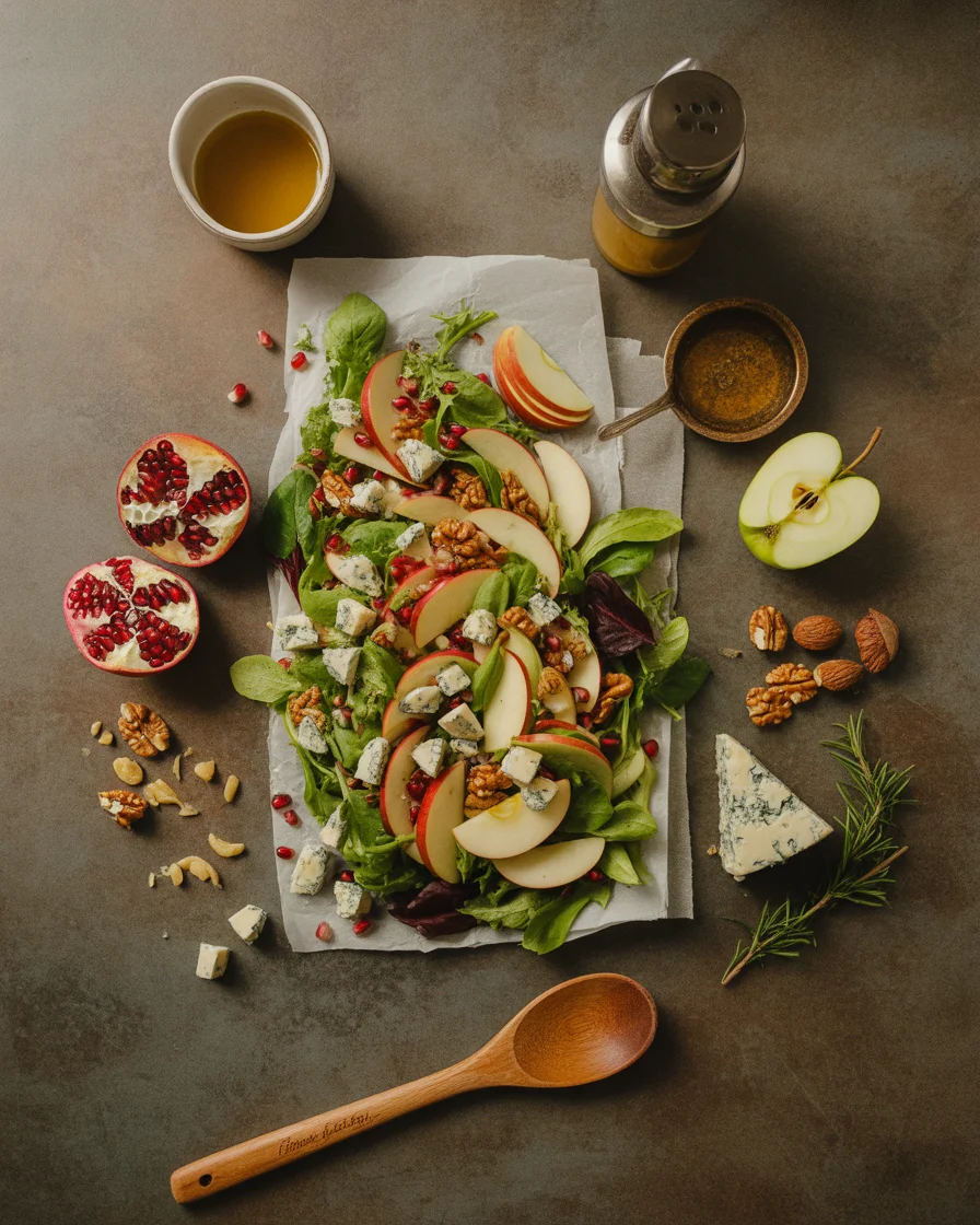 Christmas Salad with Honey Mustard Dressing