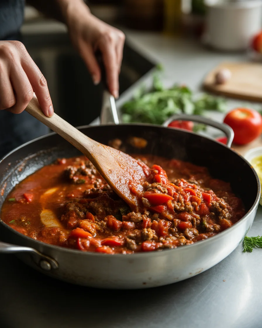 One Pot Cowboy Spaghetti