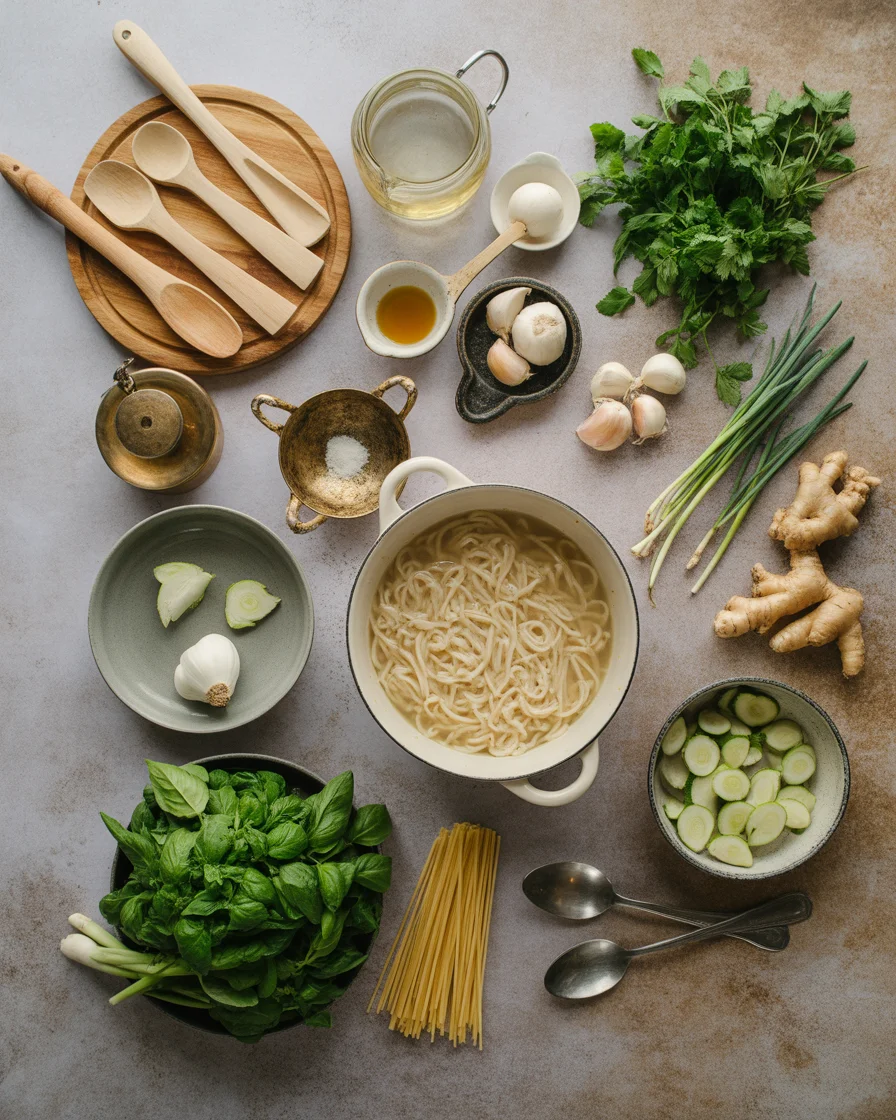 Comforting Classic Ginger Garlic Chicken Noodle Soup Recipe