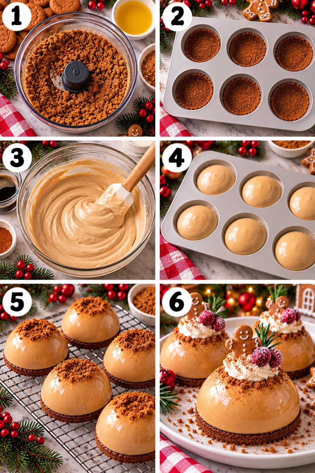 Gingerbread Latte Mousse Domes Recipe