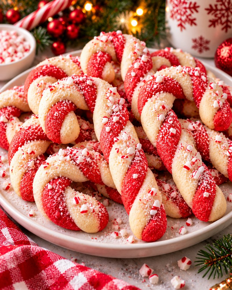 Easy Candy Cane Cookies Recipe