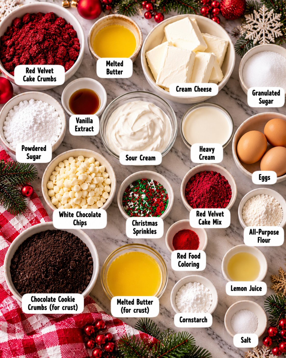 Christmas Red Velvet Cheesecake Recipe