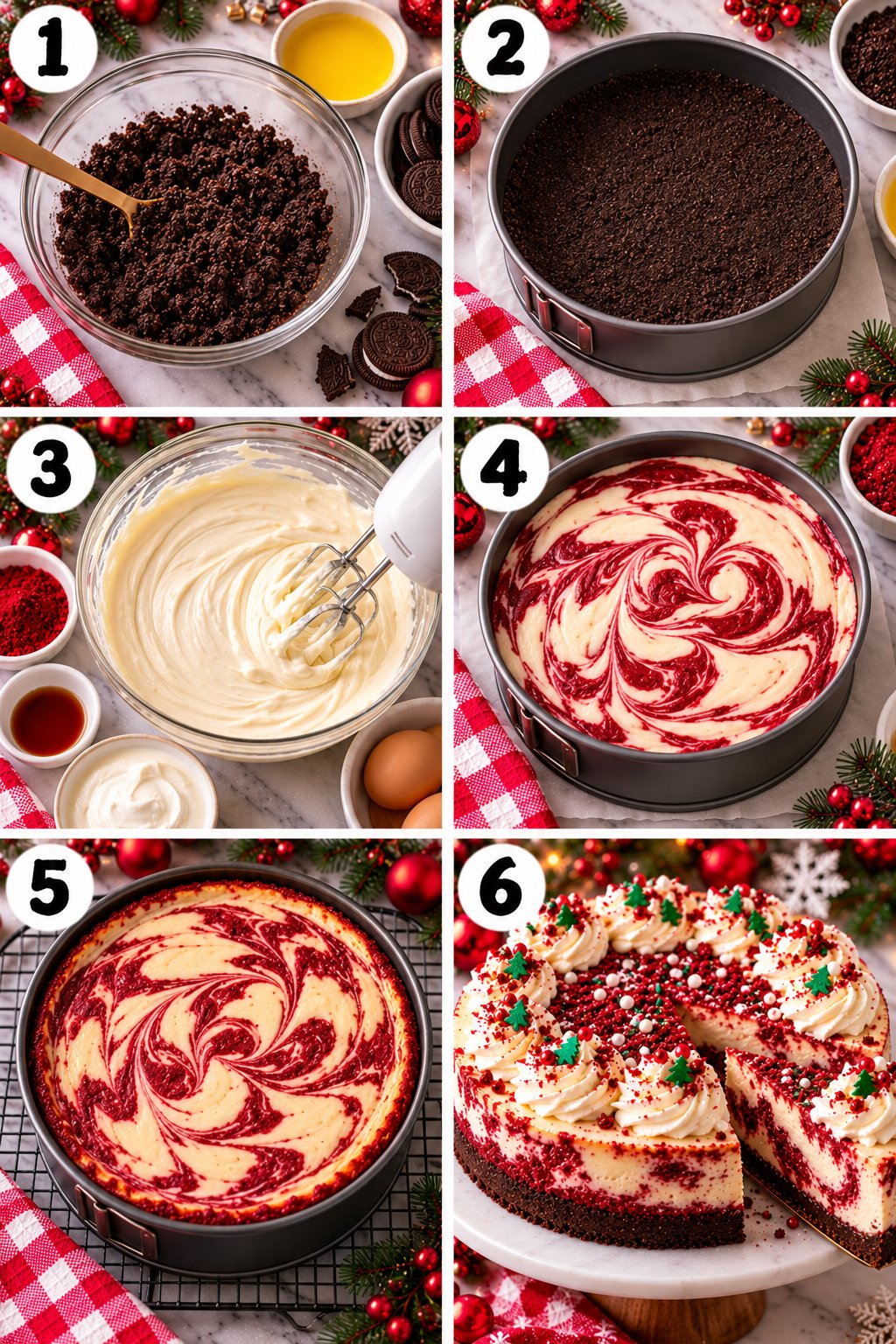 Christmas Red Velvet Cheesecake Recipe