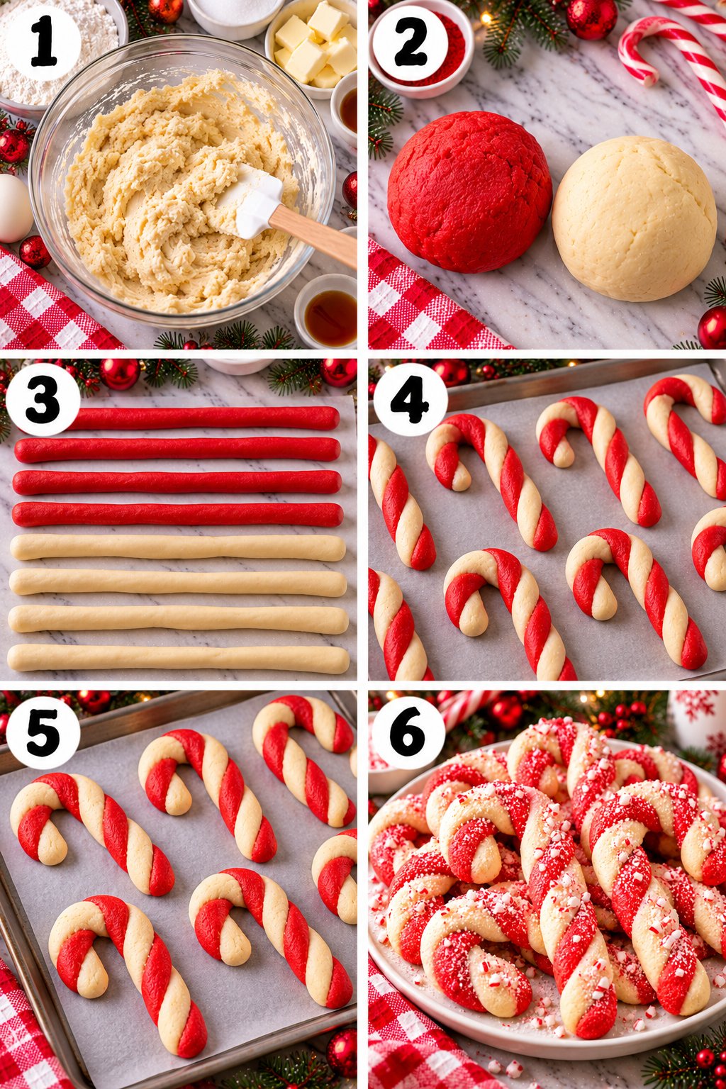 Easy Candy Cane Cookies Recipe