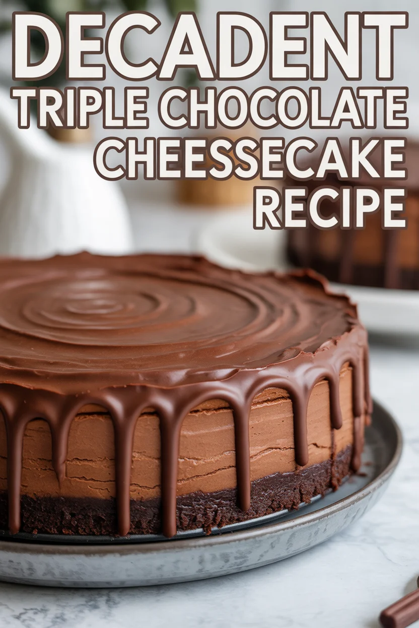 Triple Chocolate Cheesecake