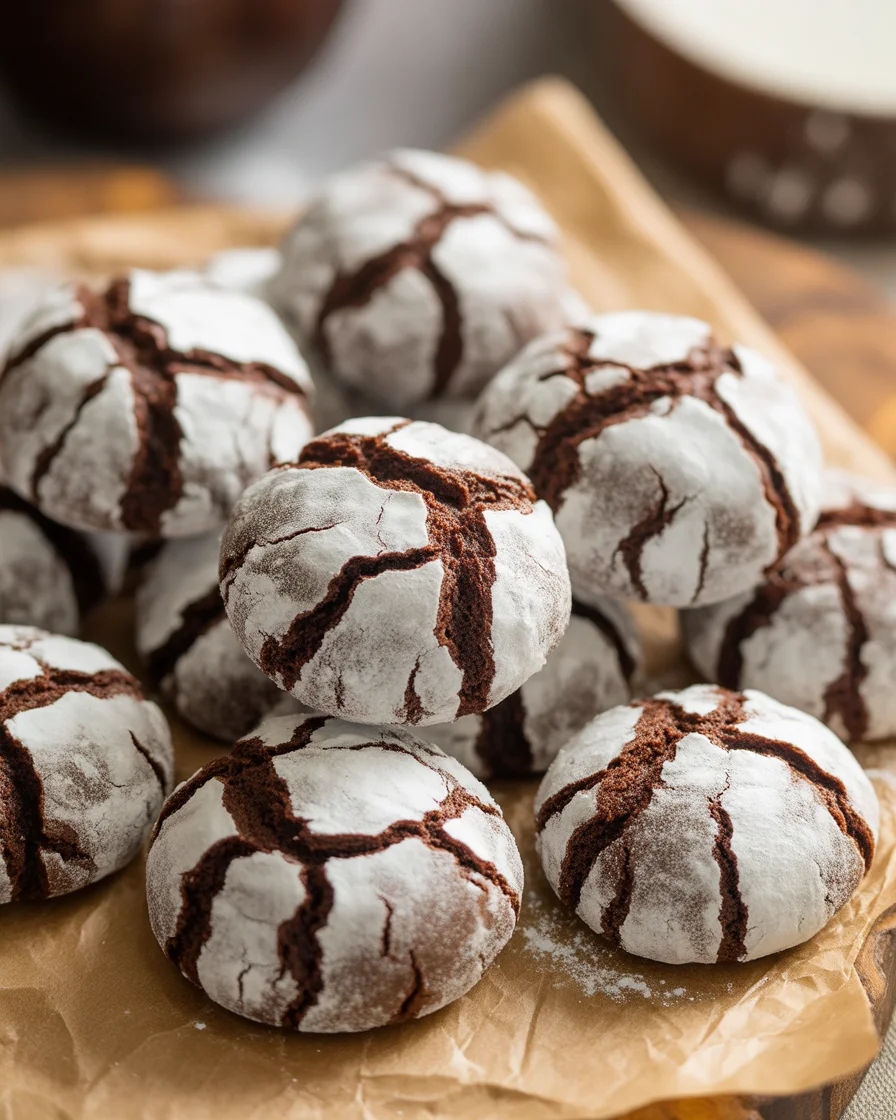 Deliciously Easy Chocolate Crinkle Cookies