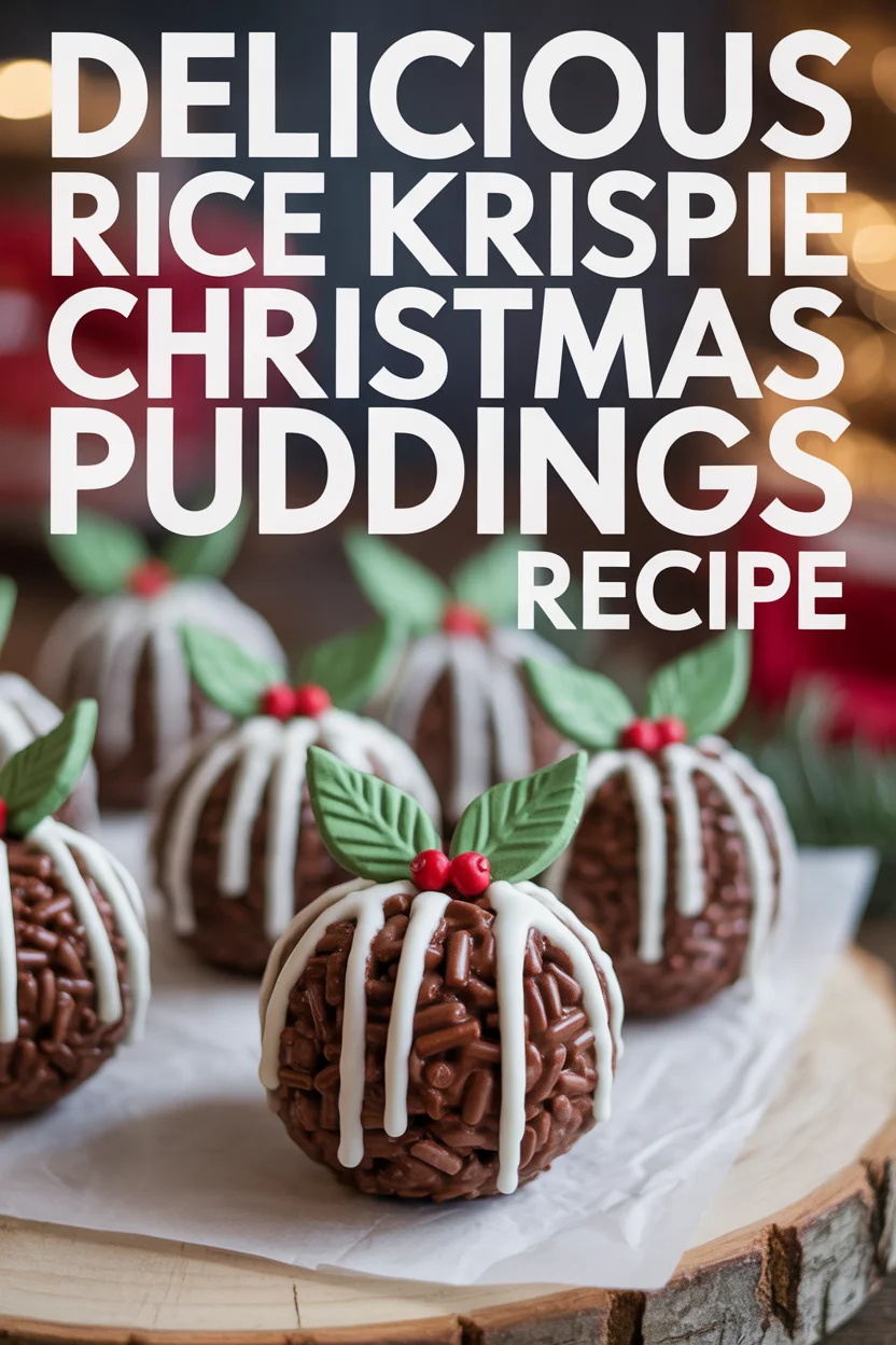 Rice Krispie Christmas Puddings