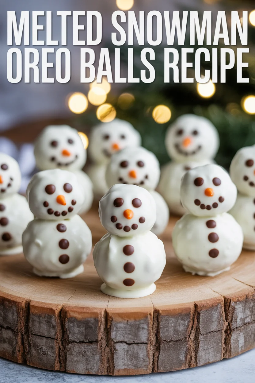Melted Snowman Oreo Balls Recipe