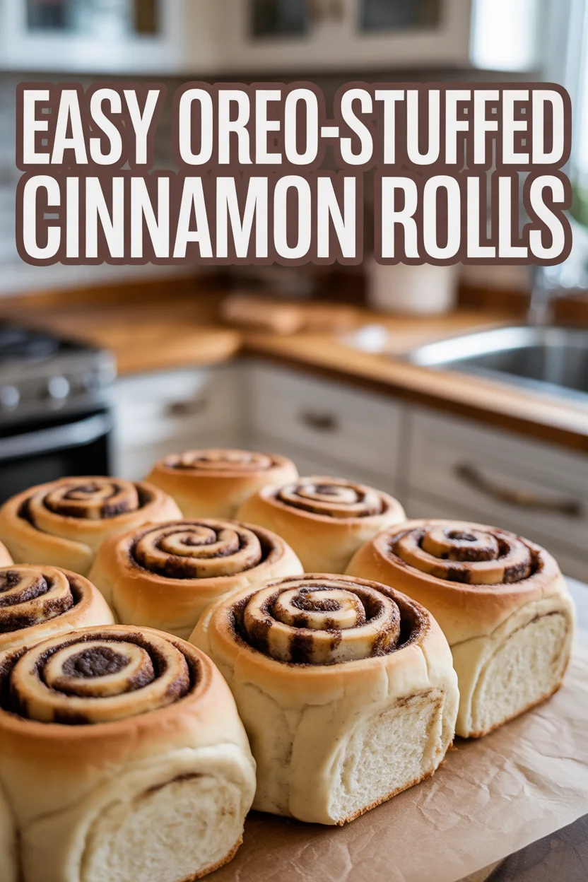 Easy Oreo-Stuffed Cinnamon Rolls