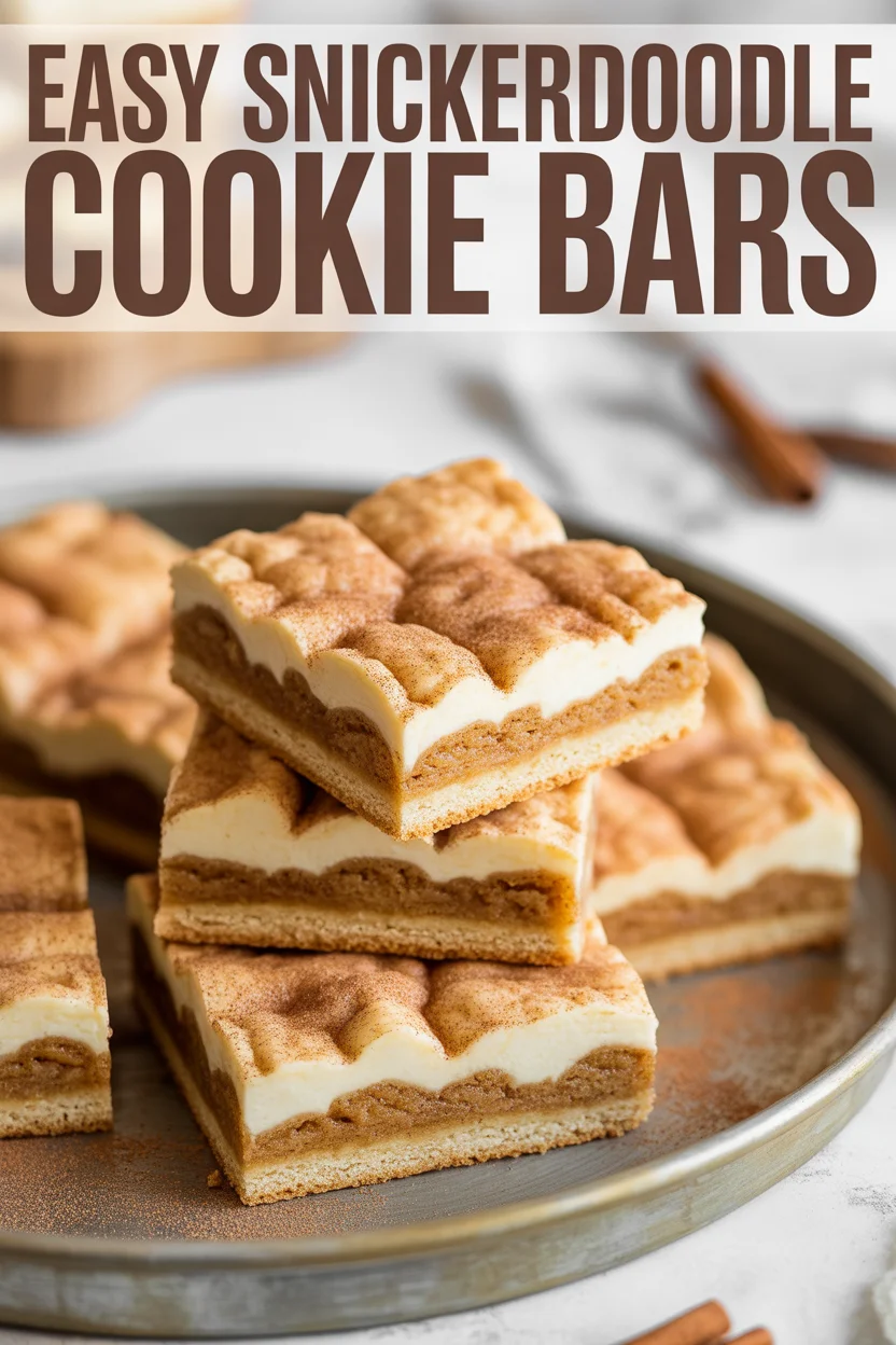 Easy Snickerdoodle Cookie Bars