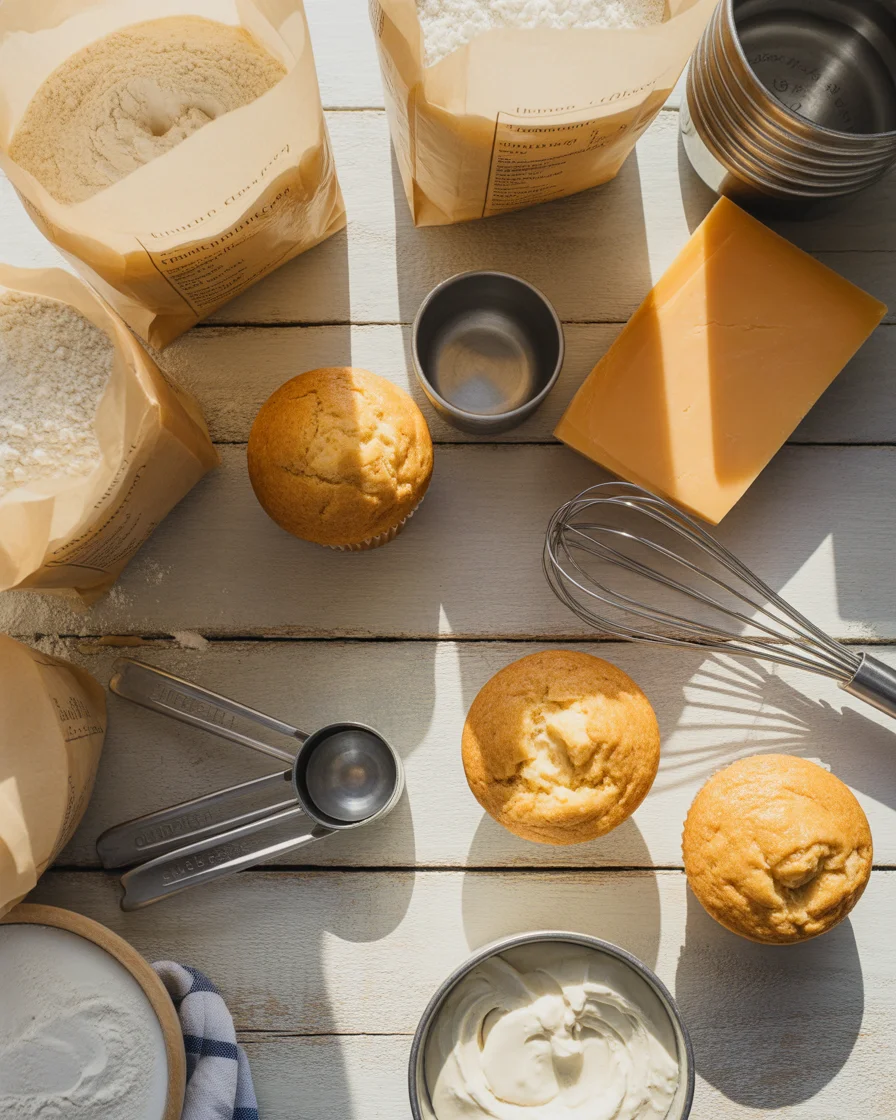 Easy Cheddar Cheese Muffins