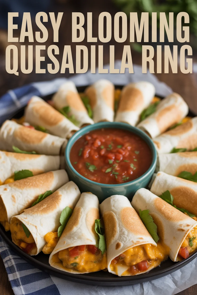 Easy Blooming Quesadilla Ring