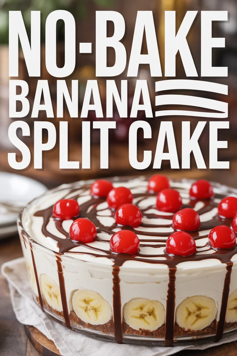 No-Bake Banana Split Cake