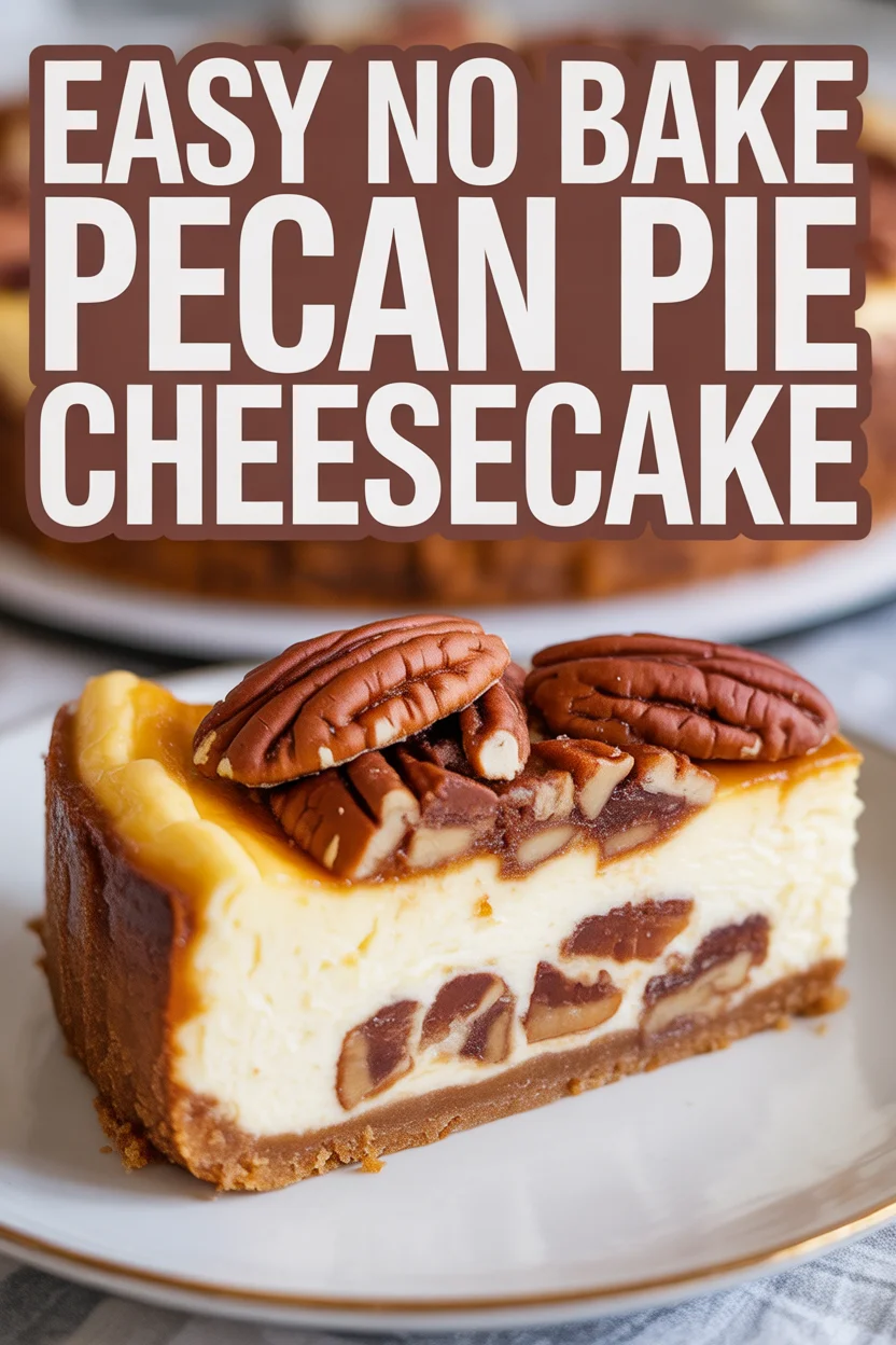 Easy No Bake Pecan Pie Cheesecake